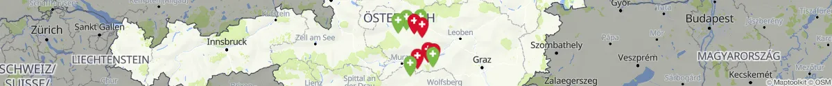 Kartenansicht für Apotheken-Notdienste in der Nähe von Pusterwald (Murtal, Steiermark)